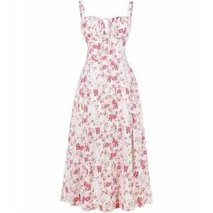 NEW ROSIE POSIE women's roses in bloom midi dress in pink